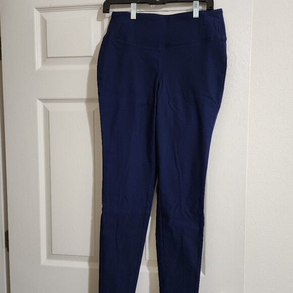 Worthington Navy Blue Pull On Skinny Slacks Like New - Picture 1 of 3